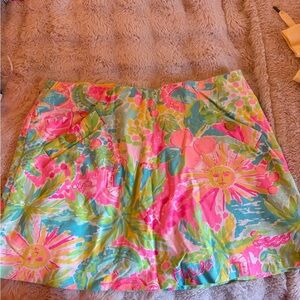 Lilly Pulitzer Pink and Green Floral Shorts